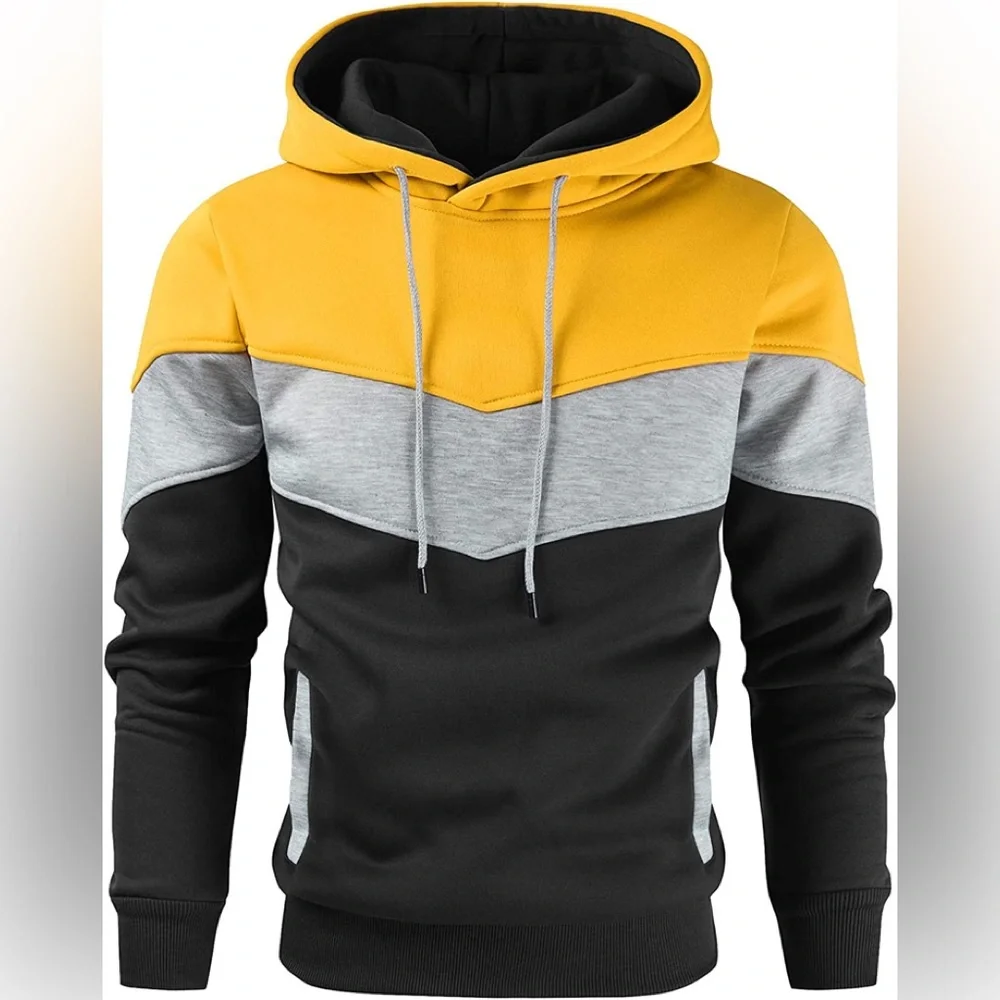 New Mens Hoodie Sweater With Kangaroo Pockets Adjustable Multiple Sizes - Picture 1 of 1